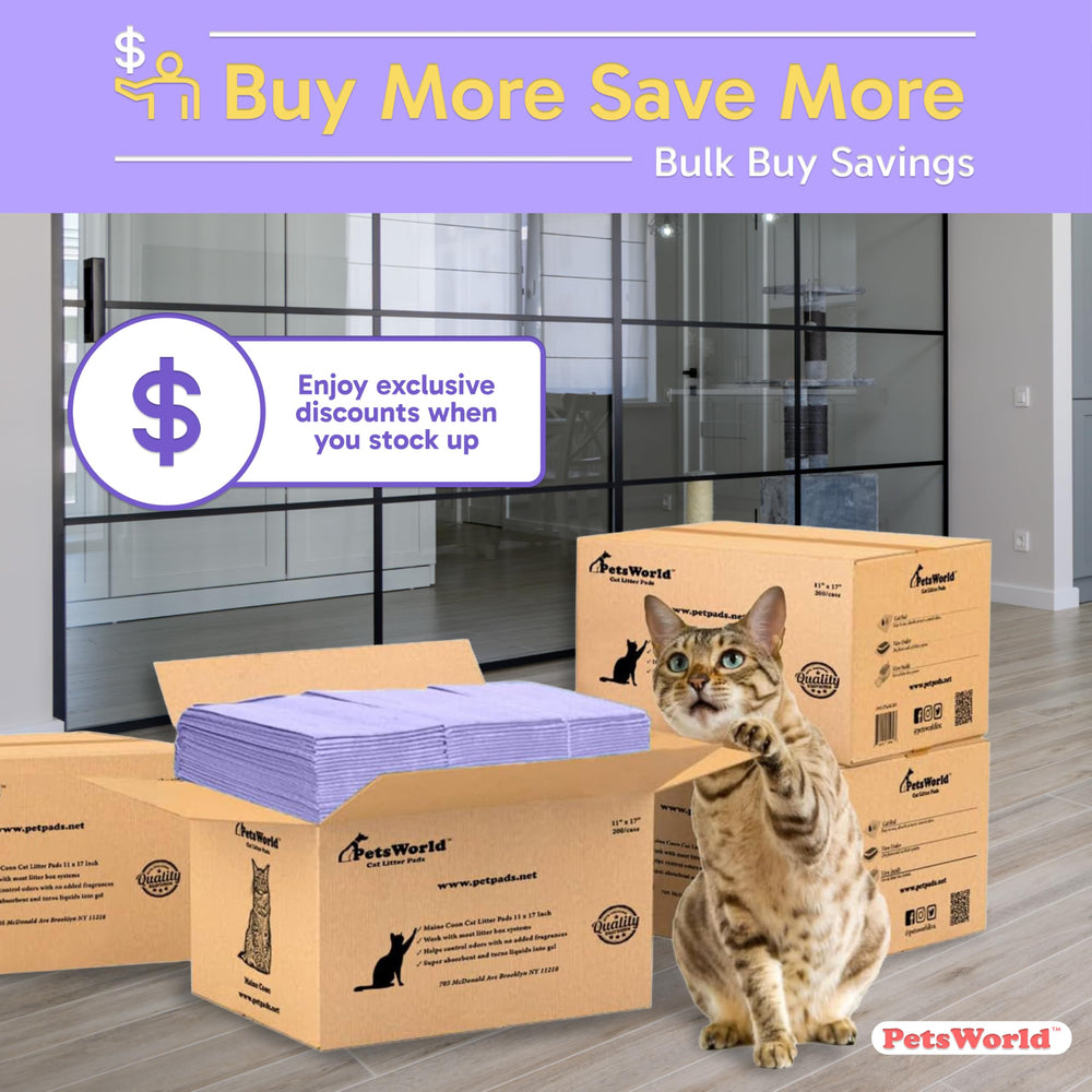 PETSWORLD universal-fit drawer-litter-box close-up shows broad compatibility.