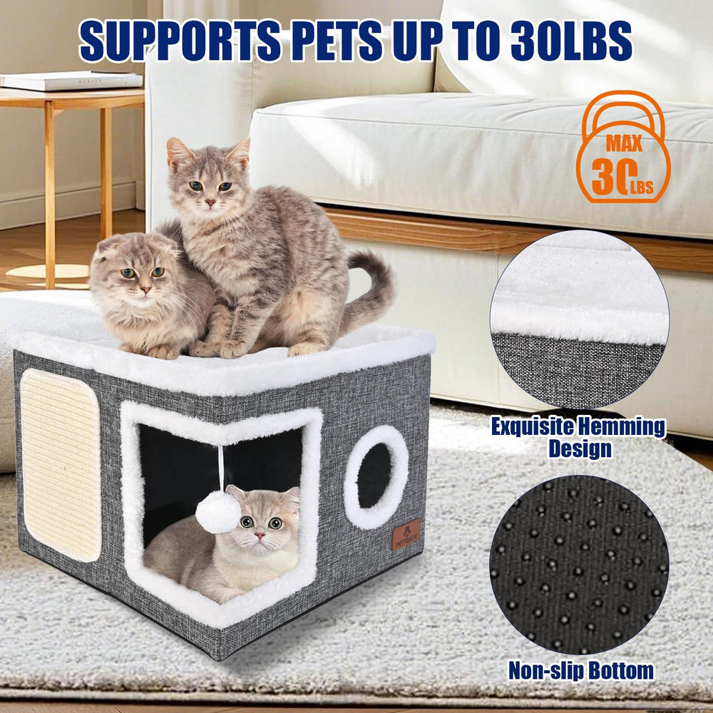PETTDATE reversible cushion with velvet warmth and linen coolness