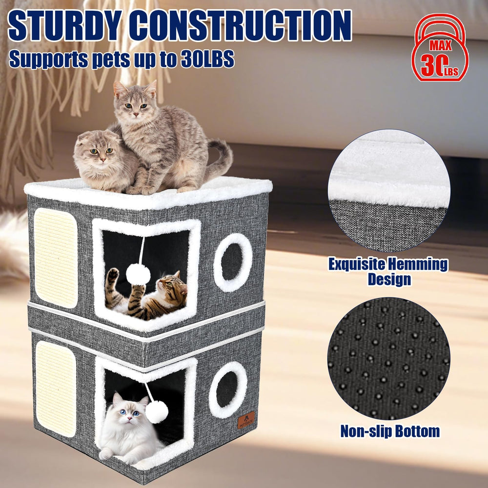 PETTDATE cat house sisal scratch pad helps protect furniture