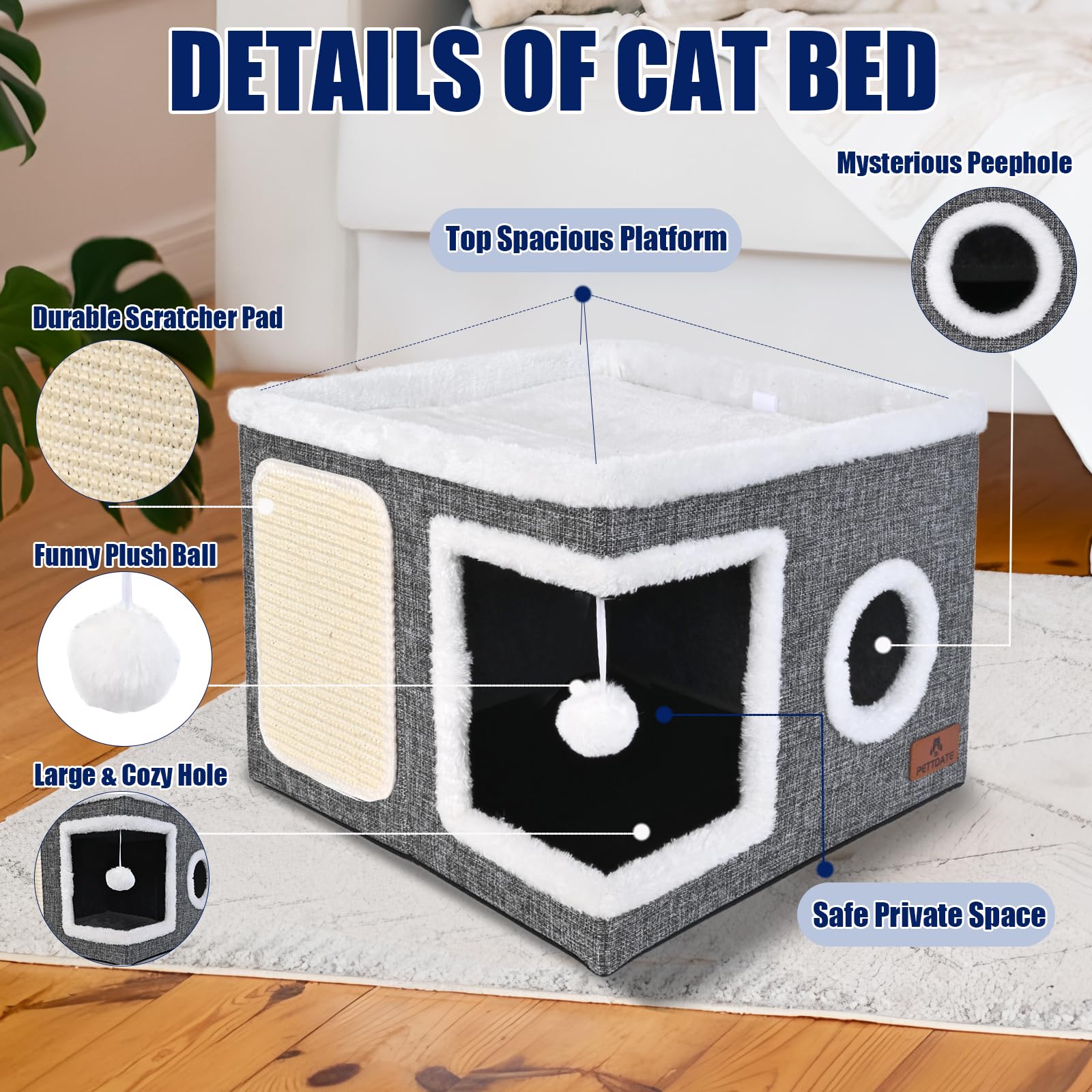 PETTDATE sturdy side scratch pad for claw maintenance