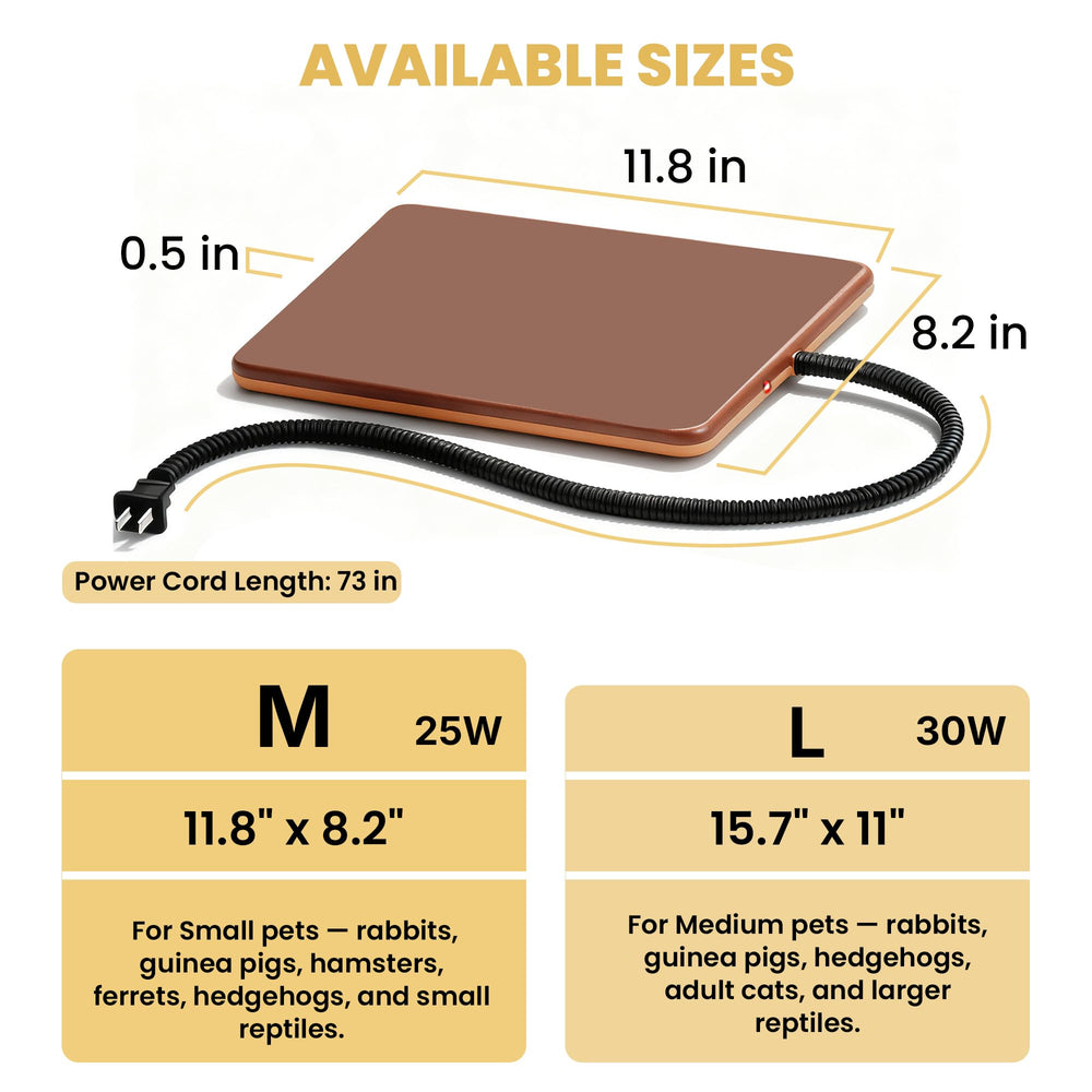 PetTemp flame retardant material keeps the heating pad safe.