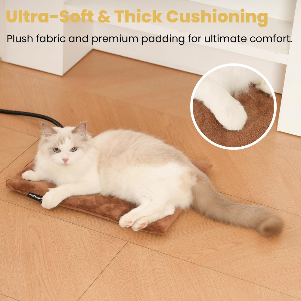 PetTemp heating pad removable cover emphasizes easy cleaning.