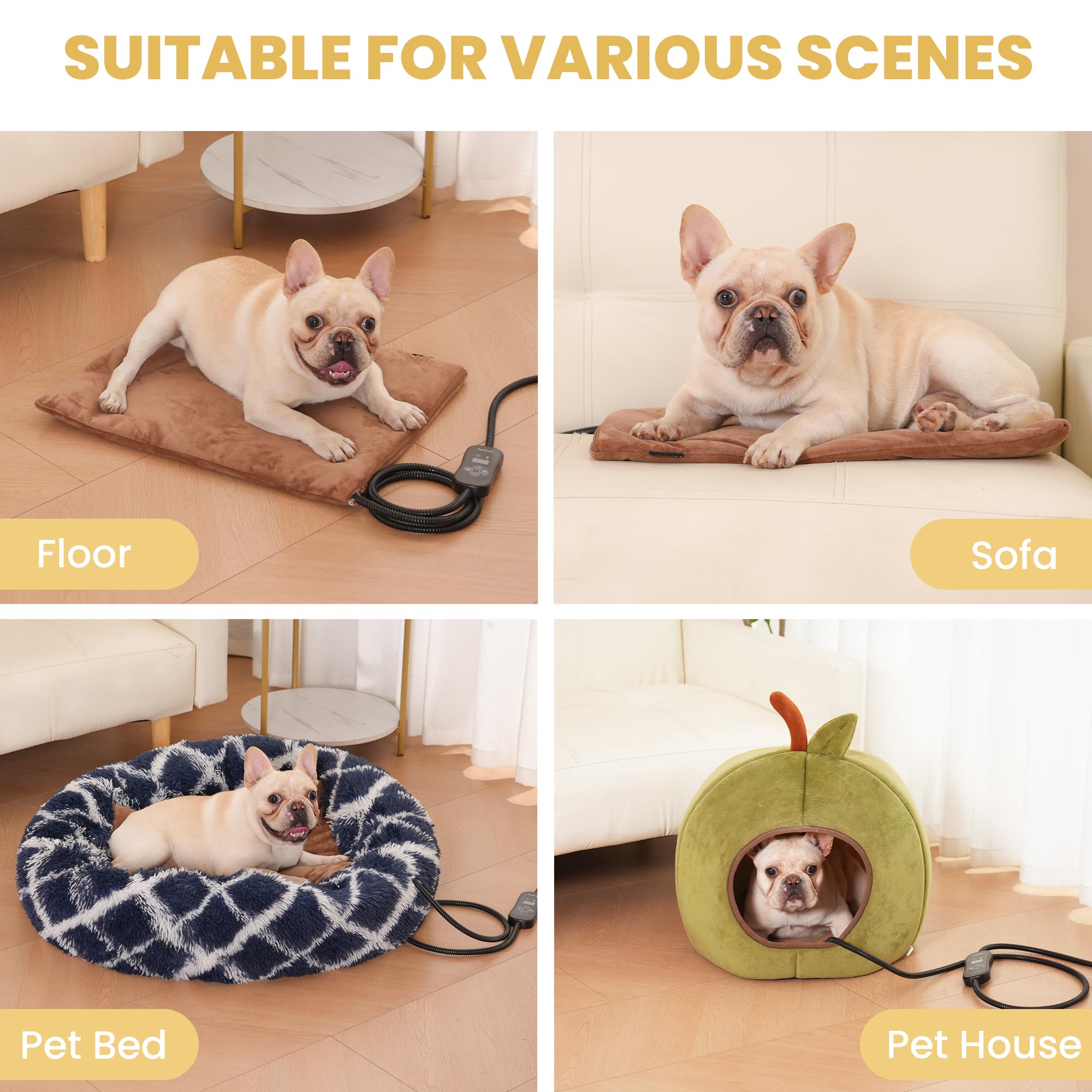 PetTemp heating pad suitable for floors, crates, and beds