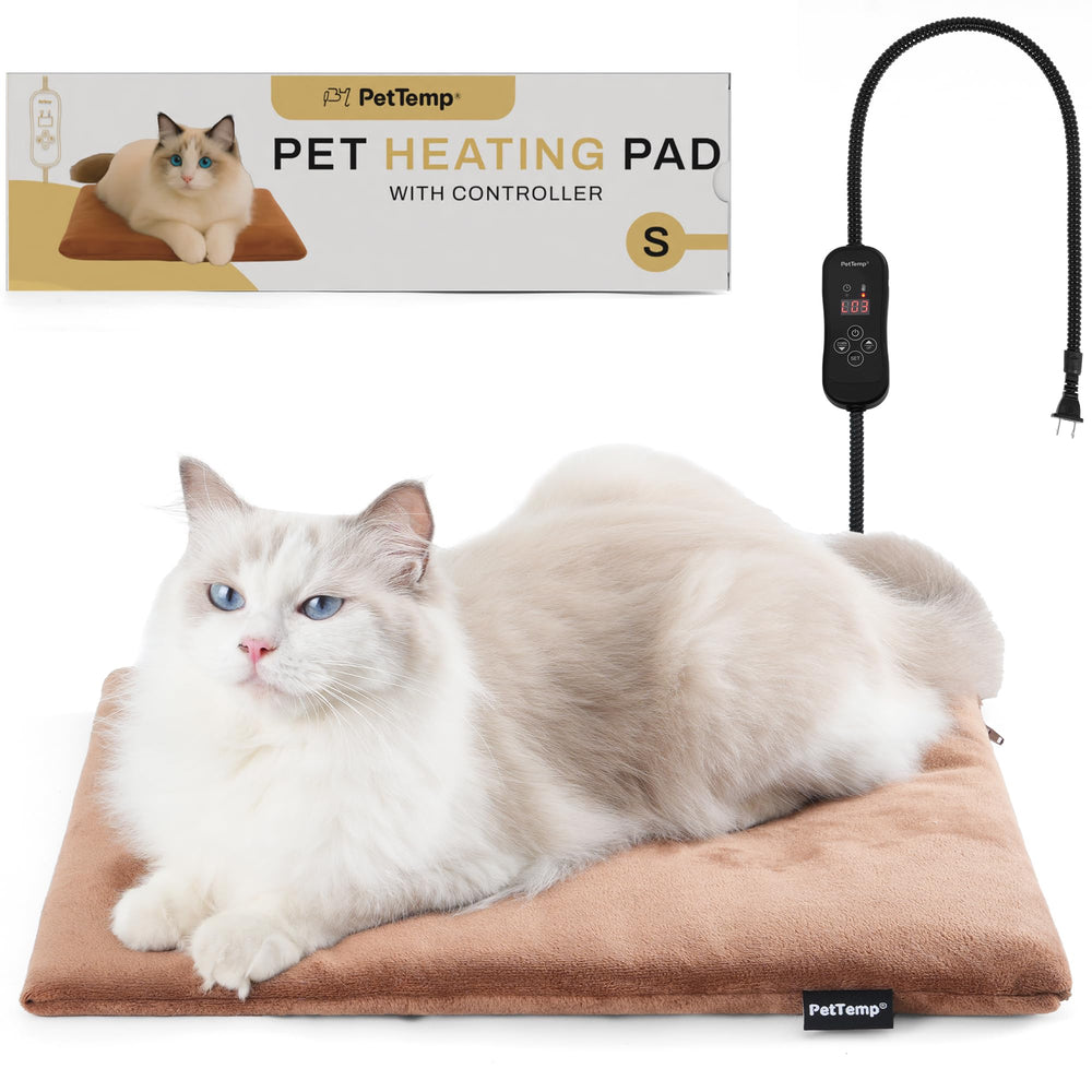 PetTemp heating pad on the floor provides soothing warmth for cats and dogs