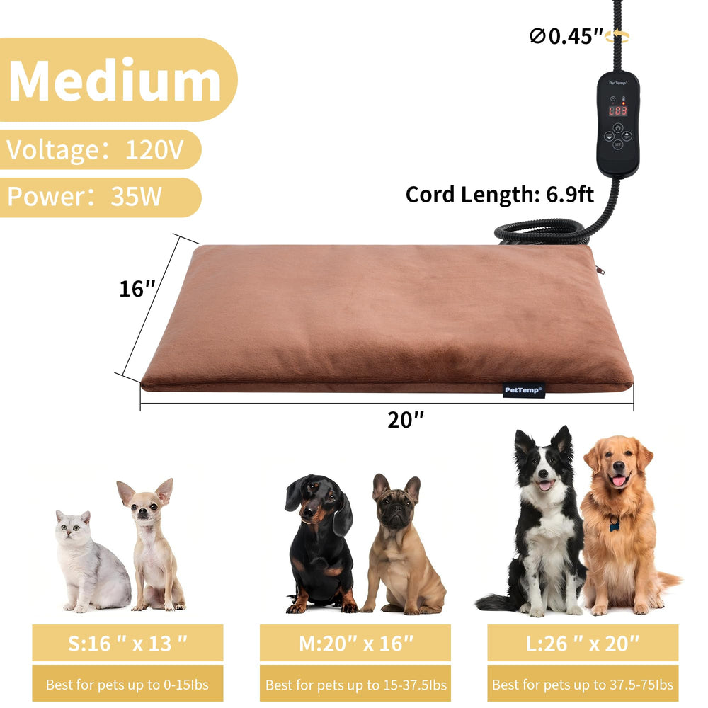 PetTemp removable plush cover for easy washing and care