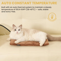 PetTemp heating pad thermostat view shows constant warmth.