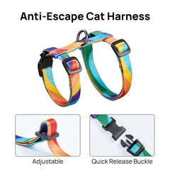 PetThem adjustable harness sizing chart for a snug fit