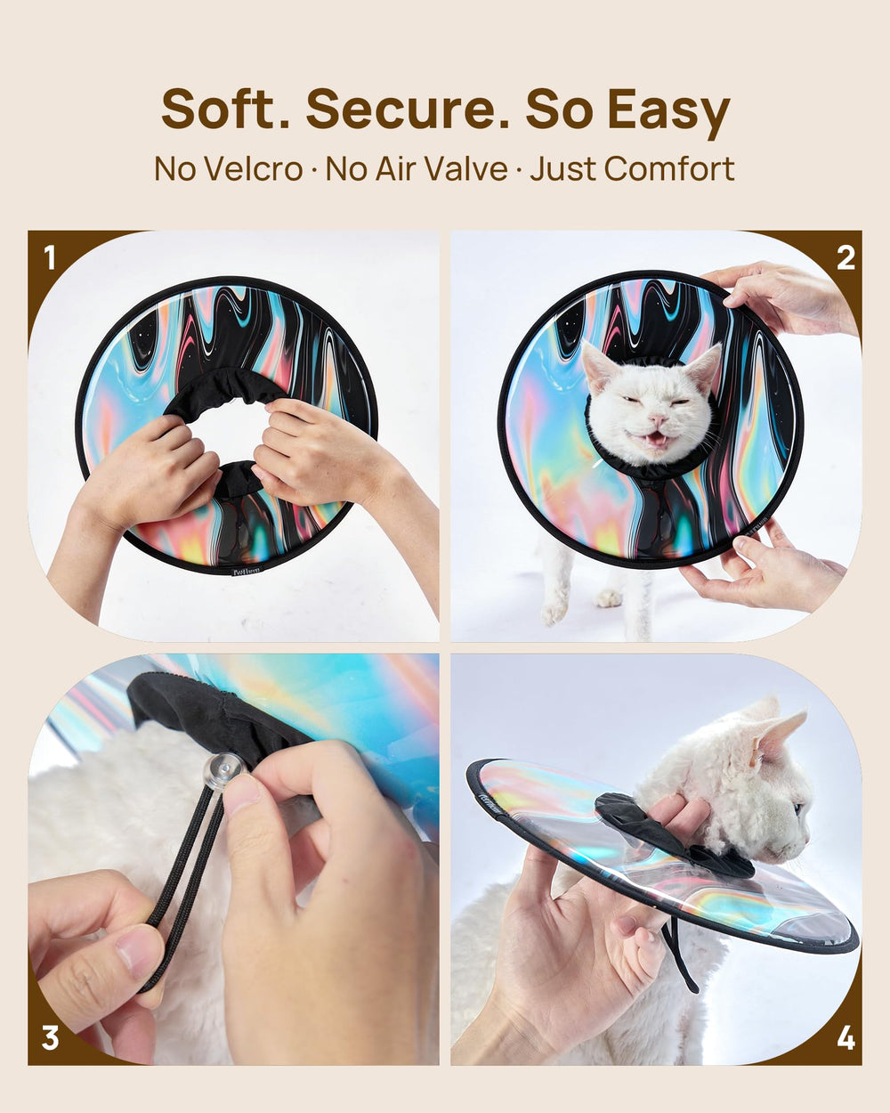PetThem astral-design cone supports calm results during daily routines