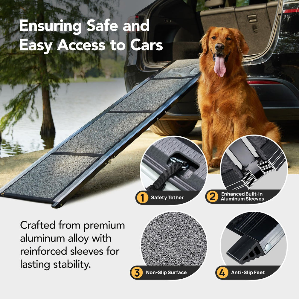 PetThem portable ramp folds compactly for easy storage at home or travel