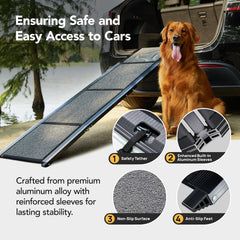 PetThem portable ramp folds compactly for easy storage at home or travel