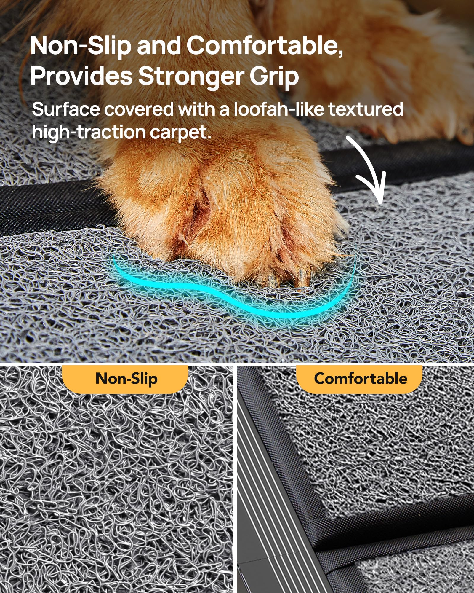 PetThem dog ramp folds compactly for easy storage in cars.