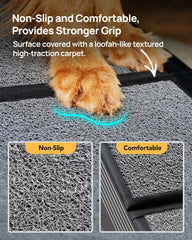 PetThem ramp with non-slip Loofah-textured surface improves traction in any weather