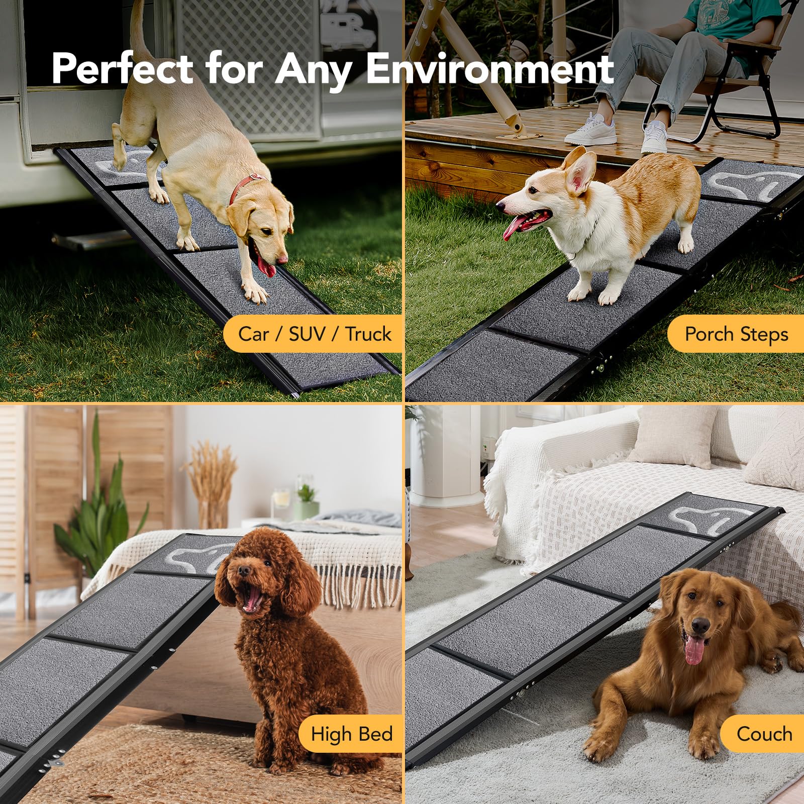 PetThem ramp includes a carry handle for convenient transport