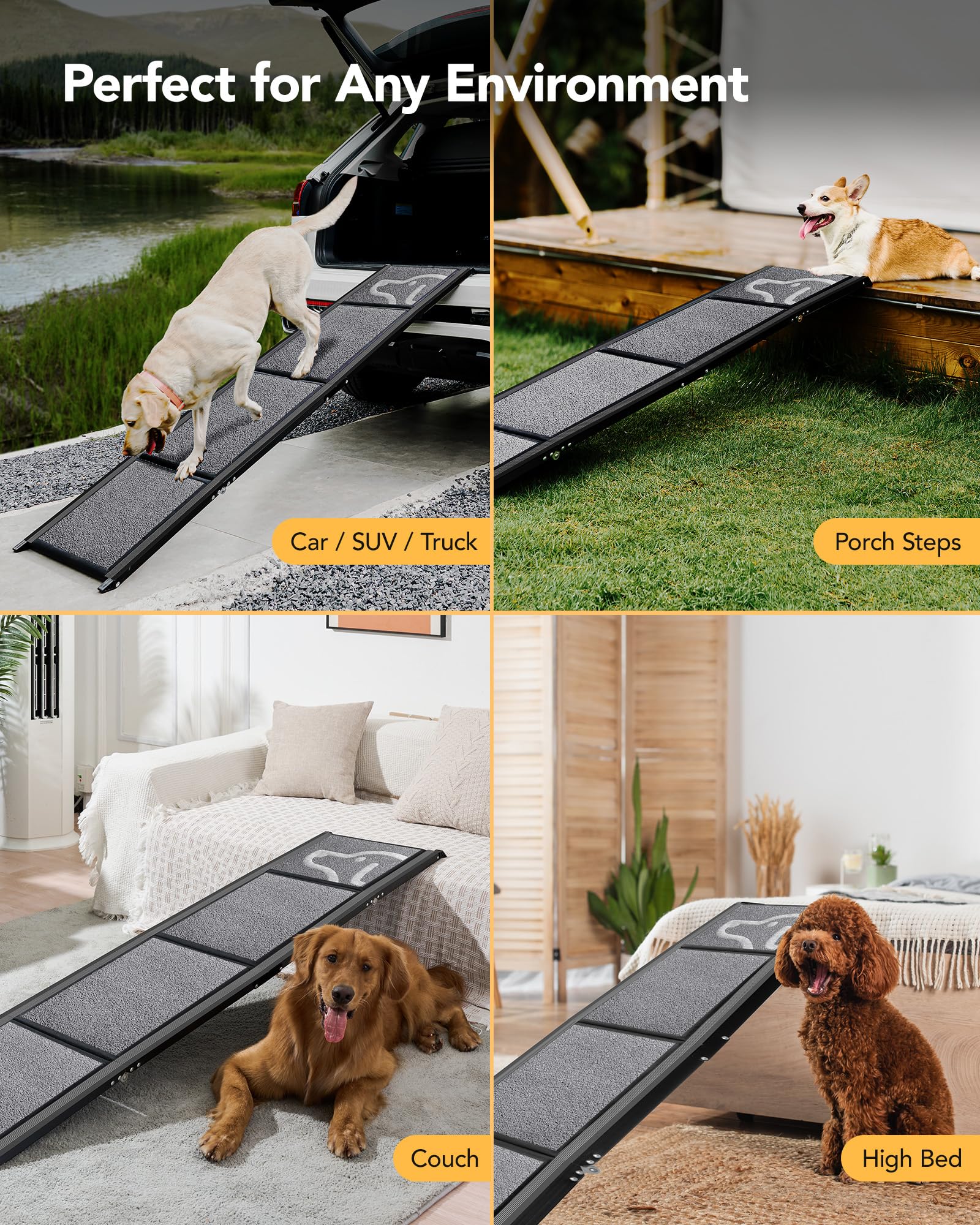 PetThem dog ramp enables easy SUV or truck entry for large dogs