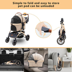 Pettingzoo stroller with storage basket keeps essentials handy.