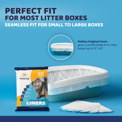Pettiny large 34.3 x 16-inch liner fits jumbo litter pans.