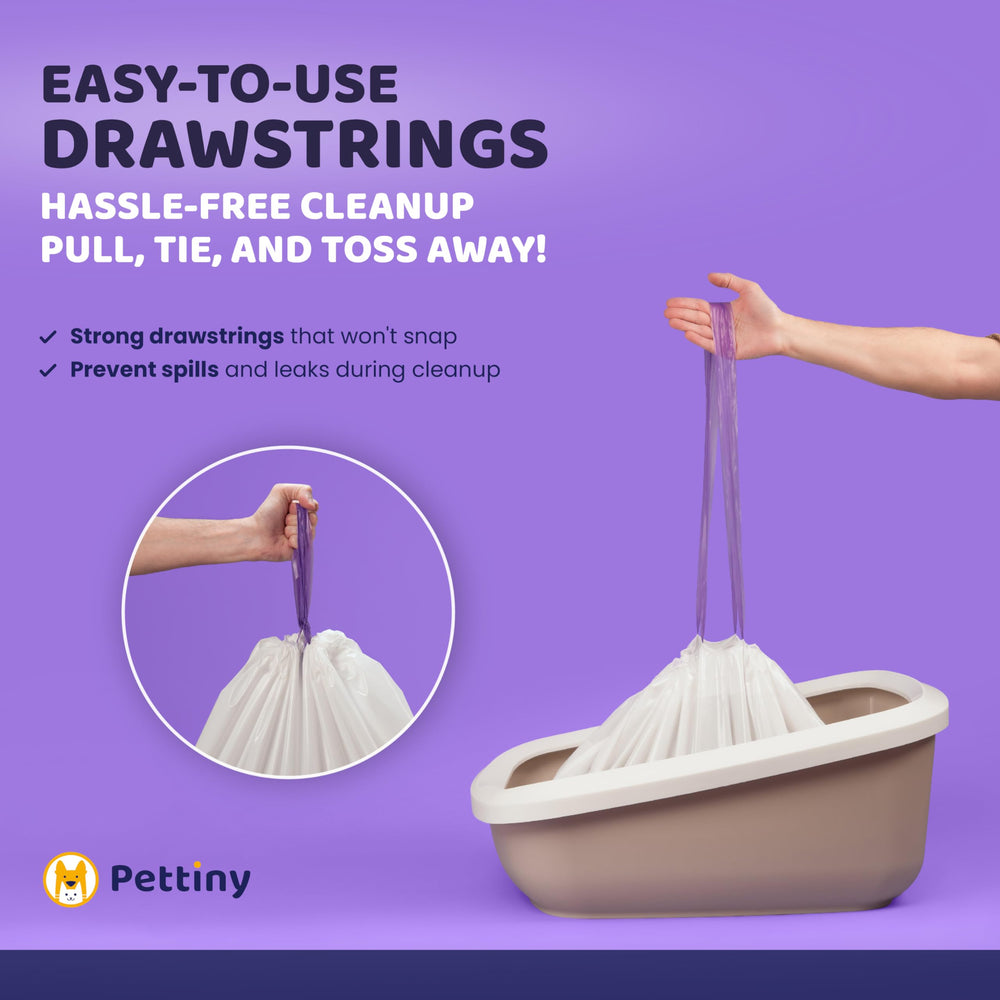 Pettiny recycled-material liner supports eco-friendly litter care.