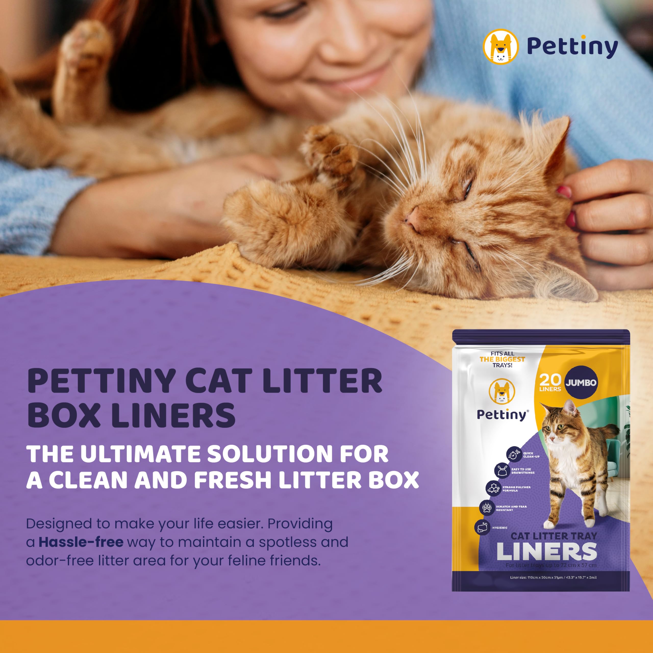 Pettiny claw-resistant liner stands up to energetic cats.
