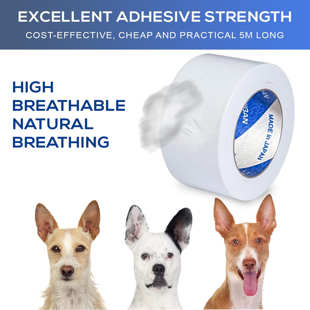 PETTIST cotton-cloth ear tape, water-resistant and flexible for year-round use