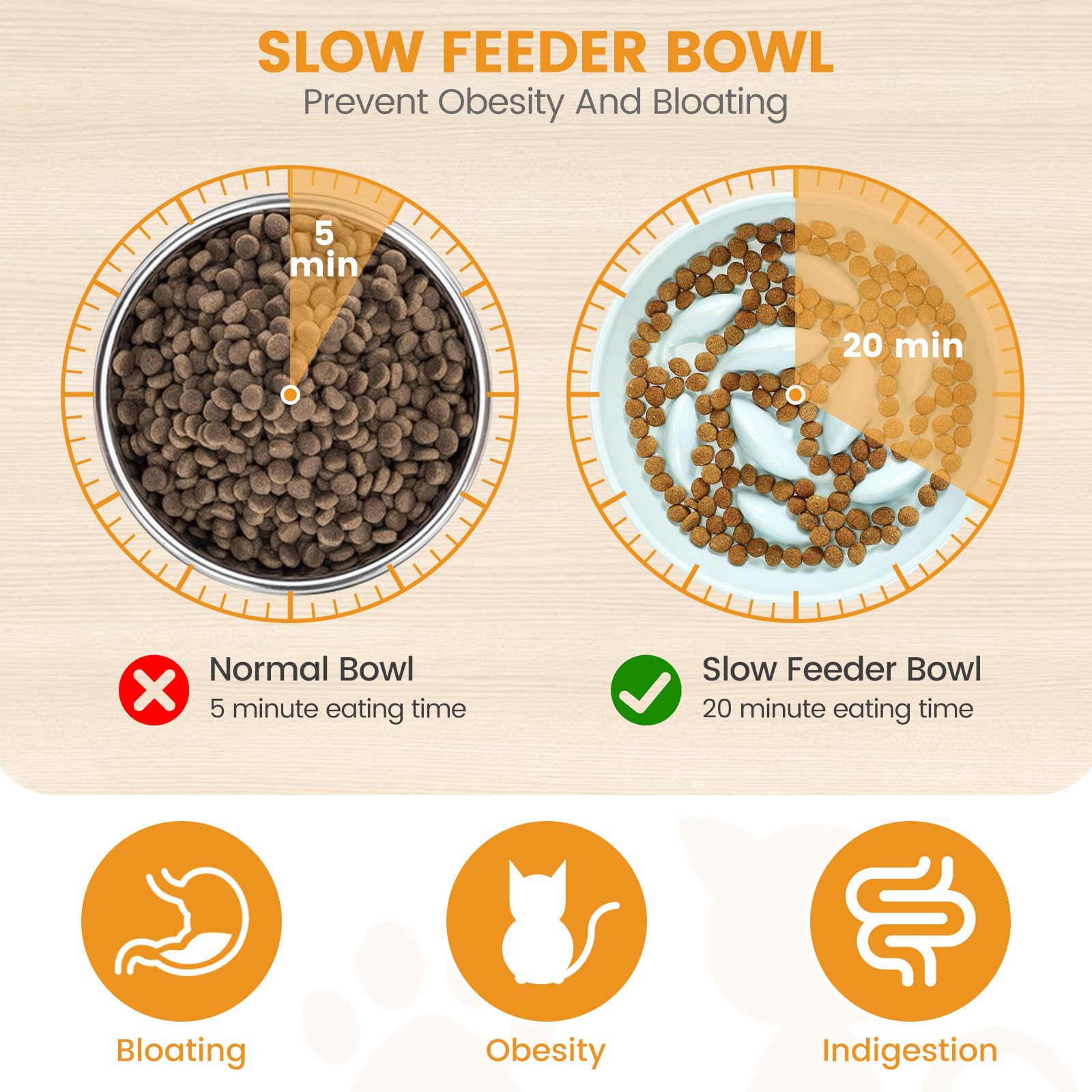 PETTOM elevated ceramic bowl designed for relaxed mealtimes.