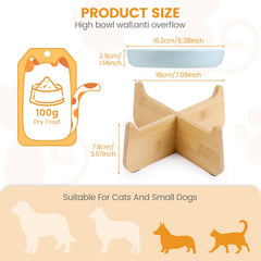 PETTOM slow feeder with non-slip stand minimizes spills during feeding.