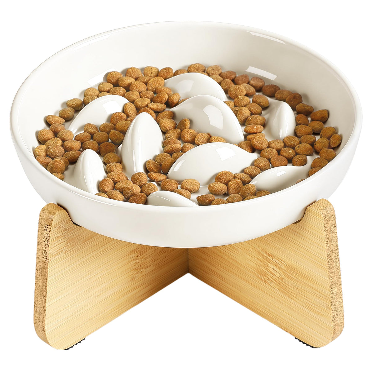 Pettom Slow Feeder Cat Bowl with Stand - elevated design for comfortable meals.