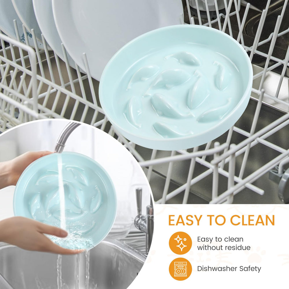 PETTOM wide 6.3-inch bowl accommodates dry and wet foods.