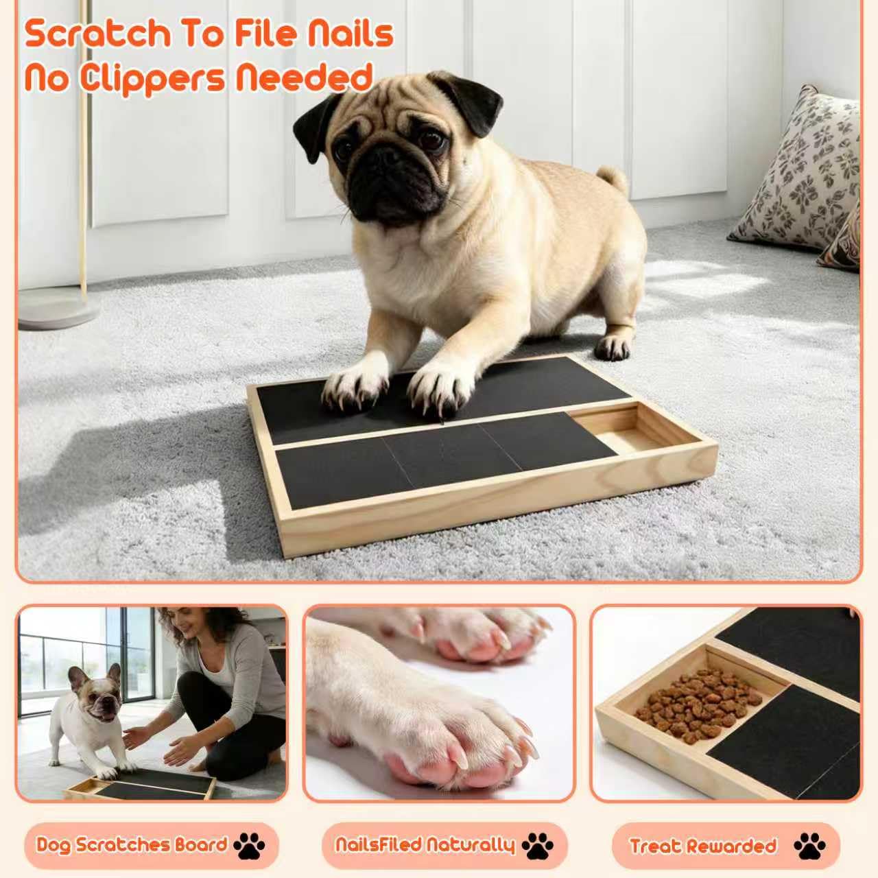 PETtongfu rounded corners protect paws during scratching