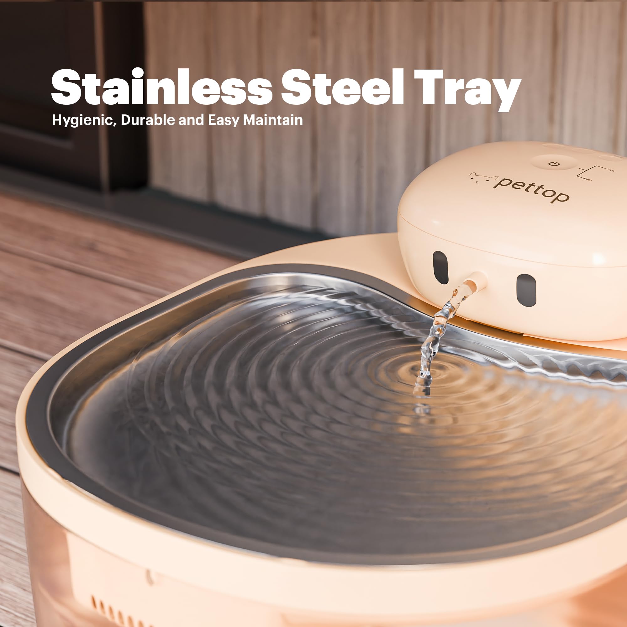 PetTop motion sensor active mode triggers automatic drinking.