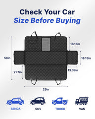 Pettycare dog car seat cover 360 protection keeps seats clean from paw prints