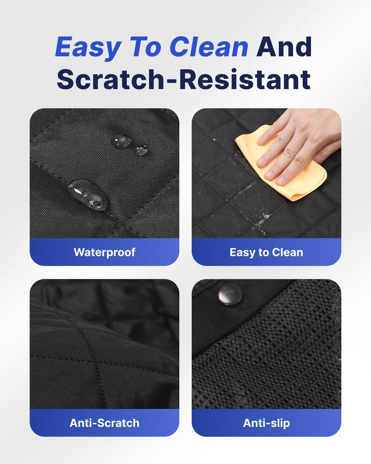 Pettycare seat cover with non-slip backing and anchors stays in place