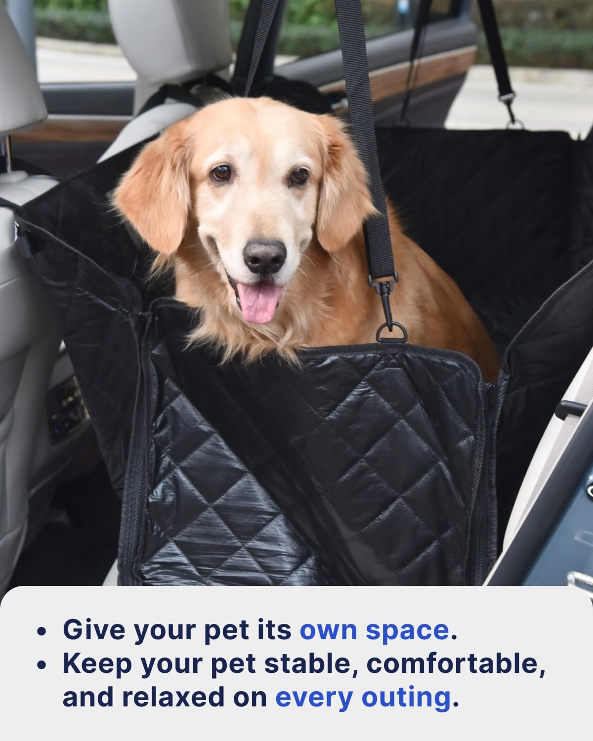 Pettycare dog seat cover waterproof material is easy to wipe clean