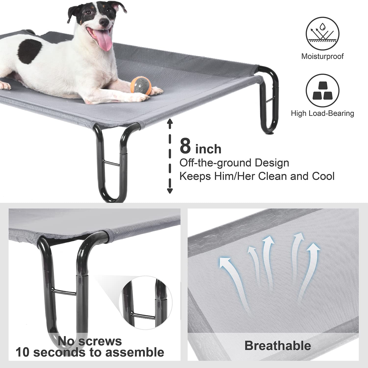 Removable cover from Pettycare bed is machine washable for easy cleaning
