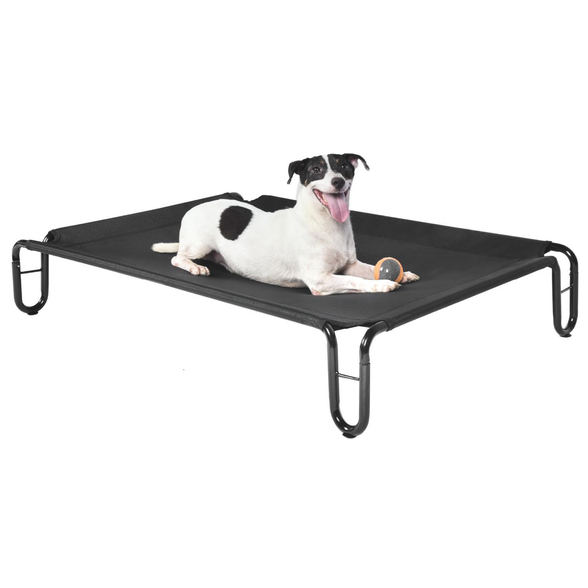 Pettycare Outdoor Elevated Dog Bed Cot in outdoor setting with cooling airflow