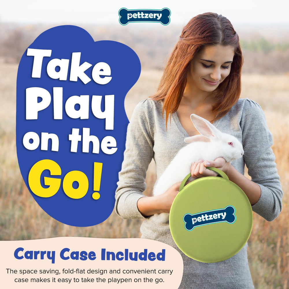 Pettzery playpen breathable mesh ensures visibility and ventilation.