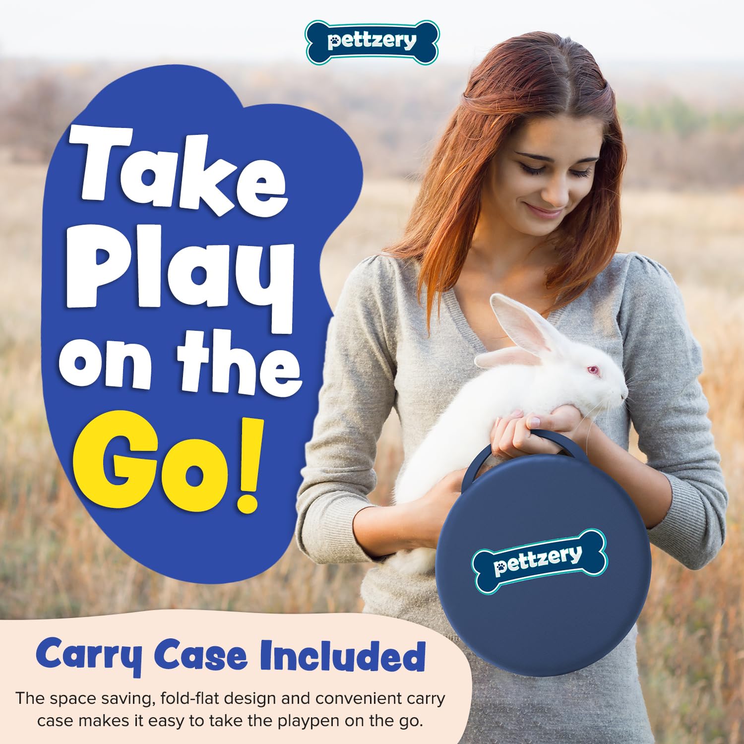 Pettzery playpen mesh panels ensure breathability and visibility
