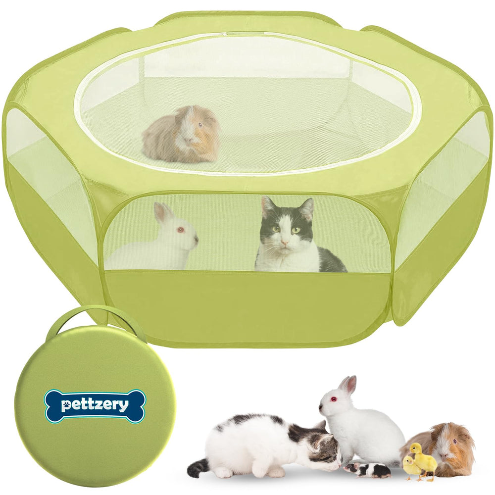Pettzery small animal playpen with zippered top for secure playtime.