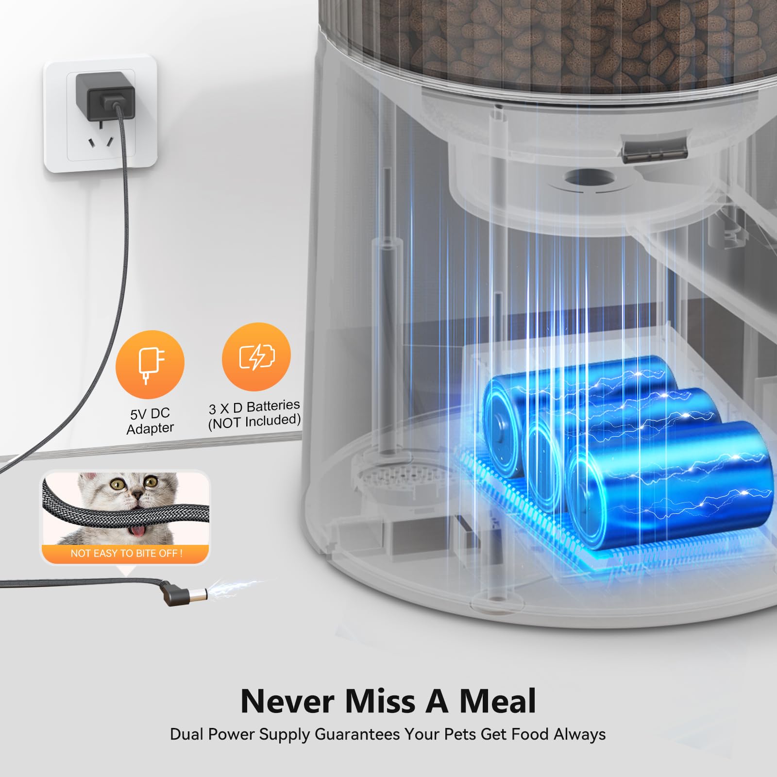 PETULTRA secure-lid feature provides safe storage and portion control.