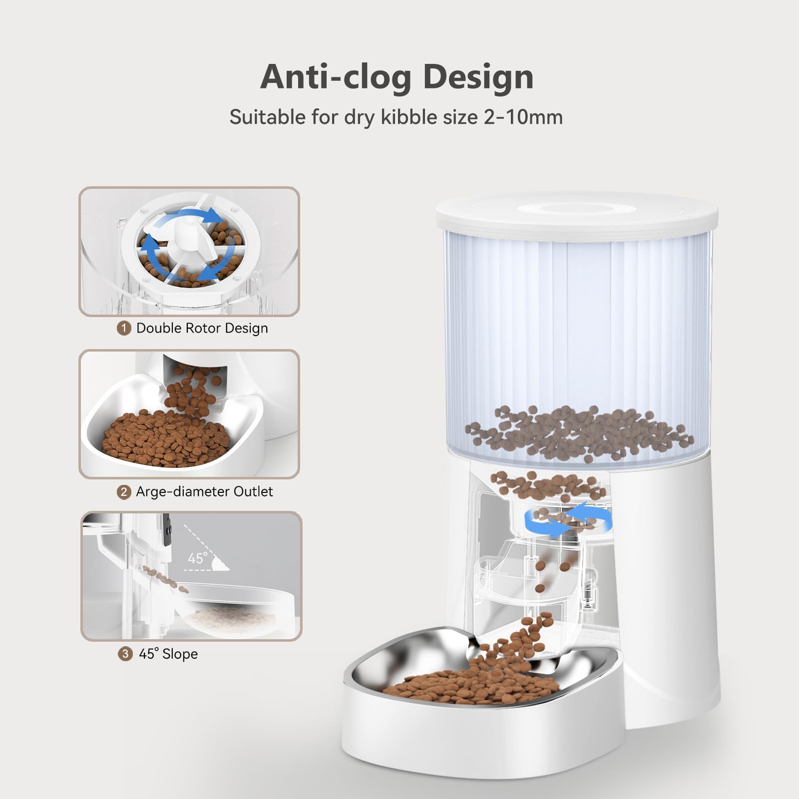 PETULTRA dual-power feeder keeps pets fed during outages with adapter or batteries