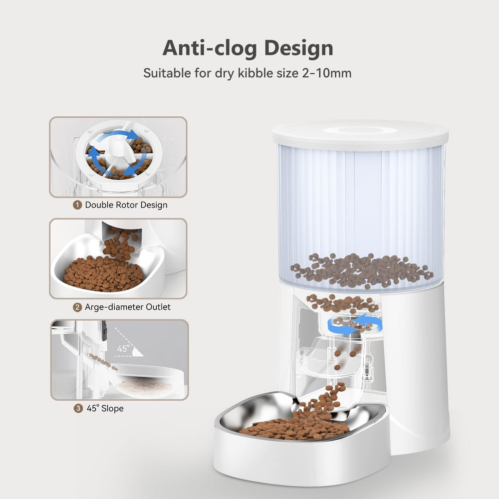 PETULTRA dual-power feeder keeps pets fed during outages with adapter or batteries