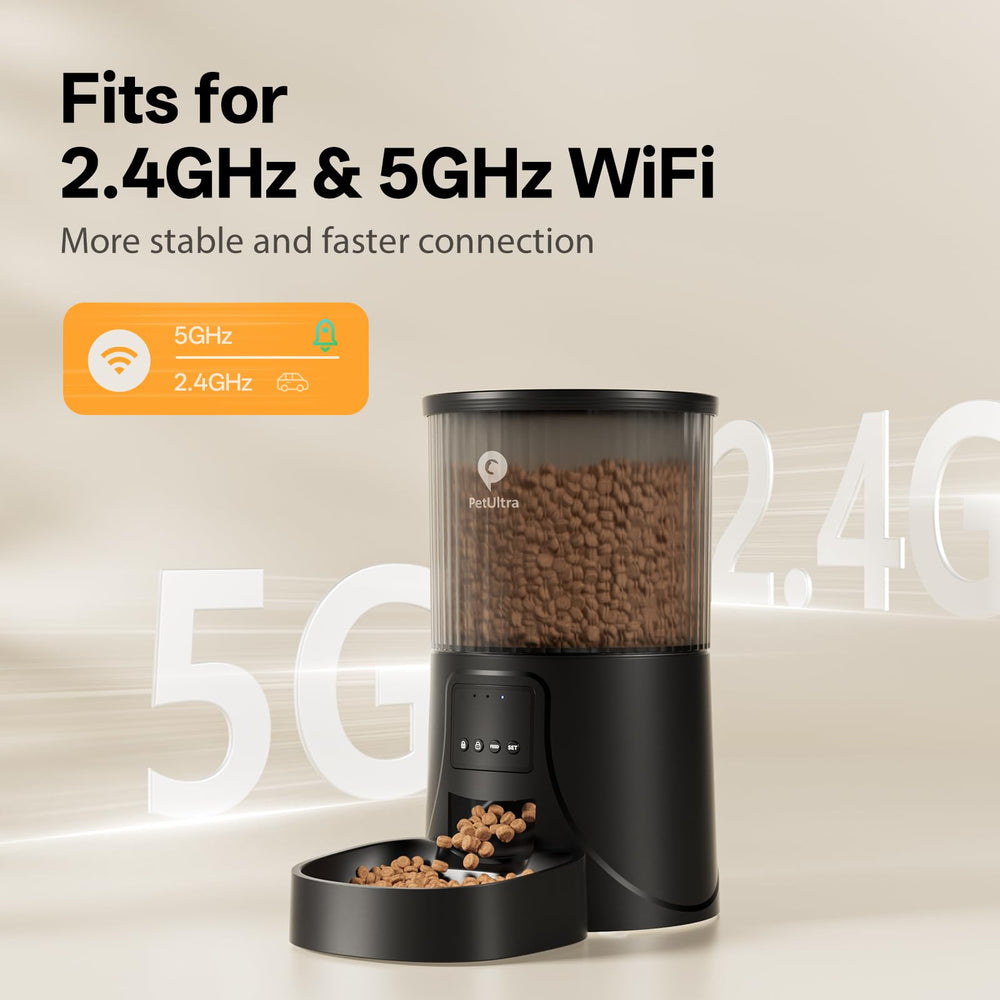 PETULTRA feeder portion control supports 1–20 portions per meal.