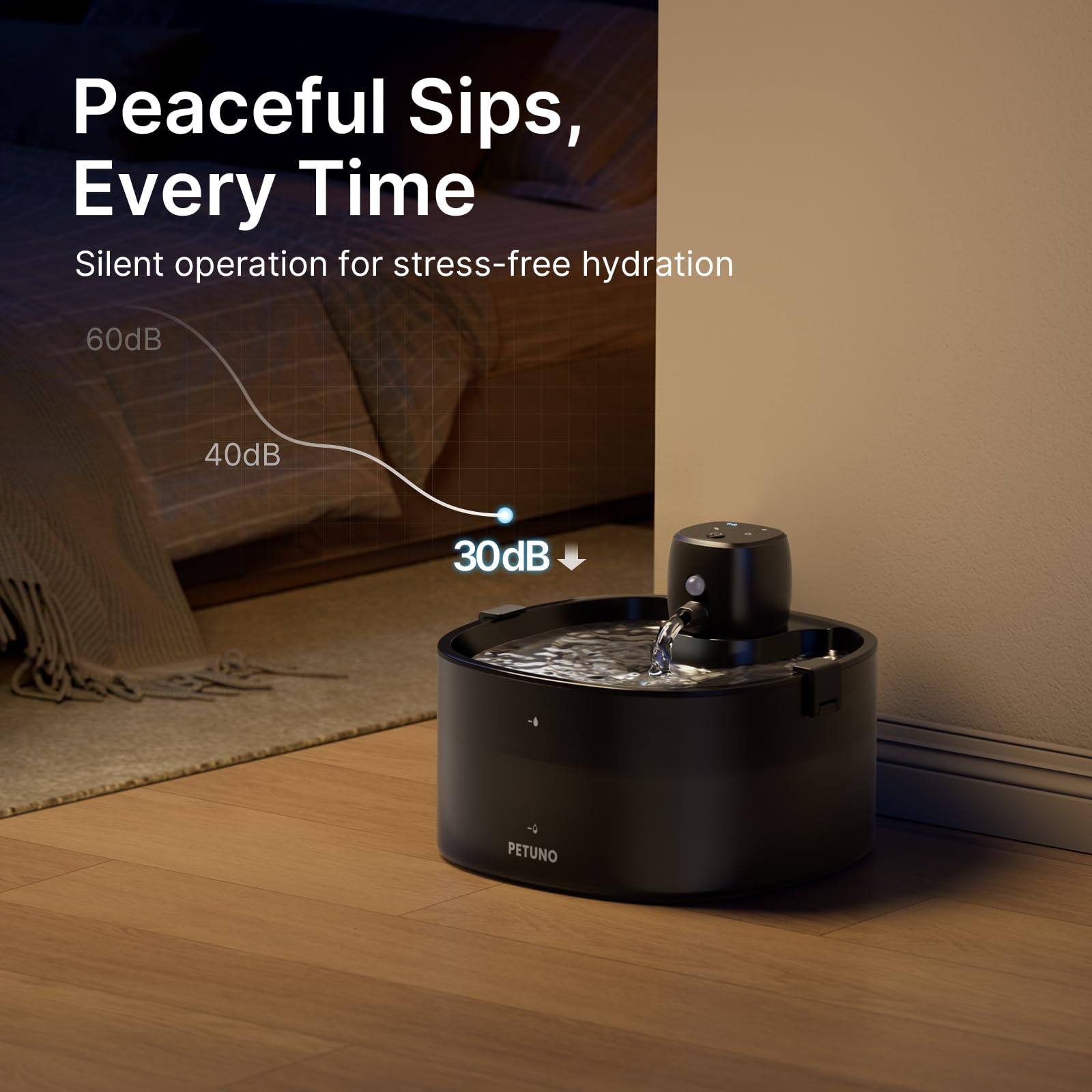4-layer filtration keeps water clean and fresh.
