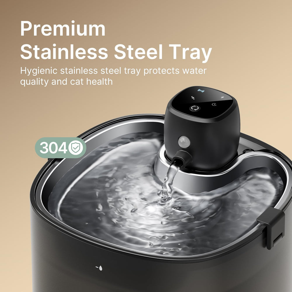 PETUNO cat water fountain cordless setup enables placement without cords