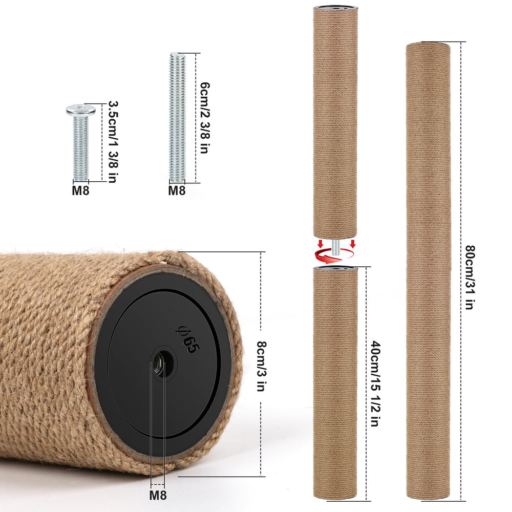 PETUOL jute rope close-up showing durable scratching surface for cats.