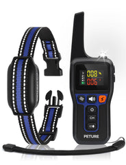 Peture bark collar with remote transmitter for indoor and outdoor training