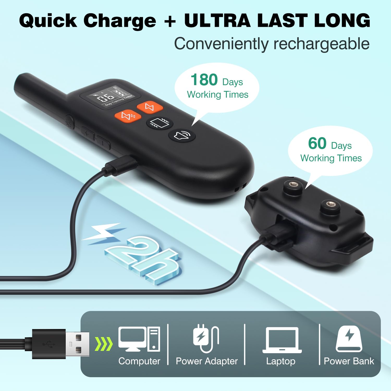 PETURE device supports up to three dogs with separate training channels