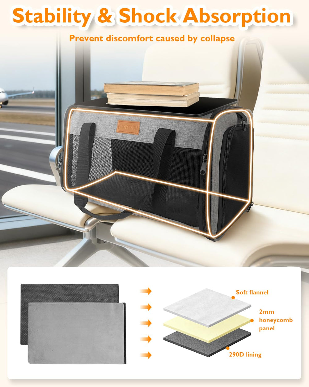 Petux breathable mesh panels promote airflow and visibility