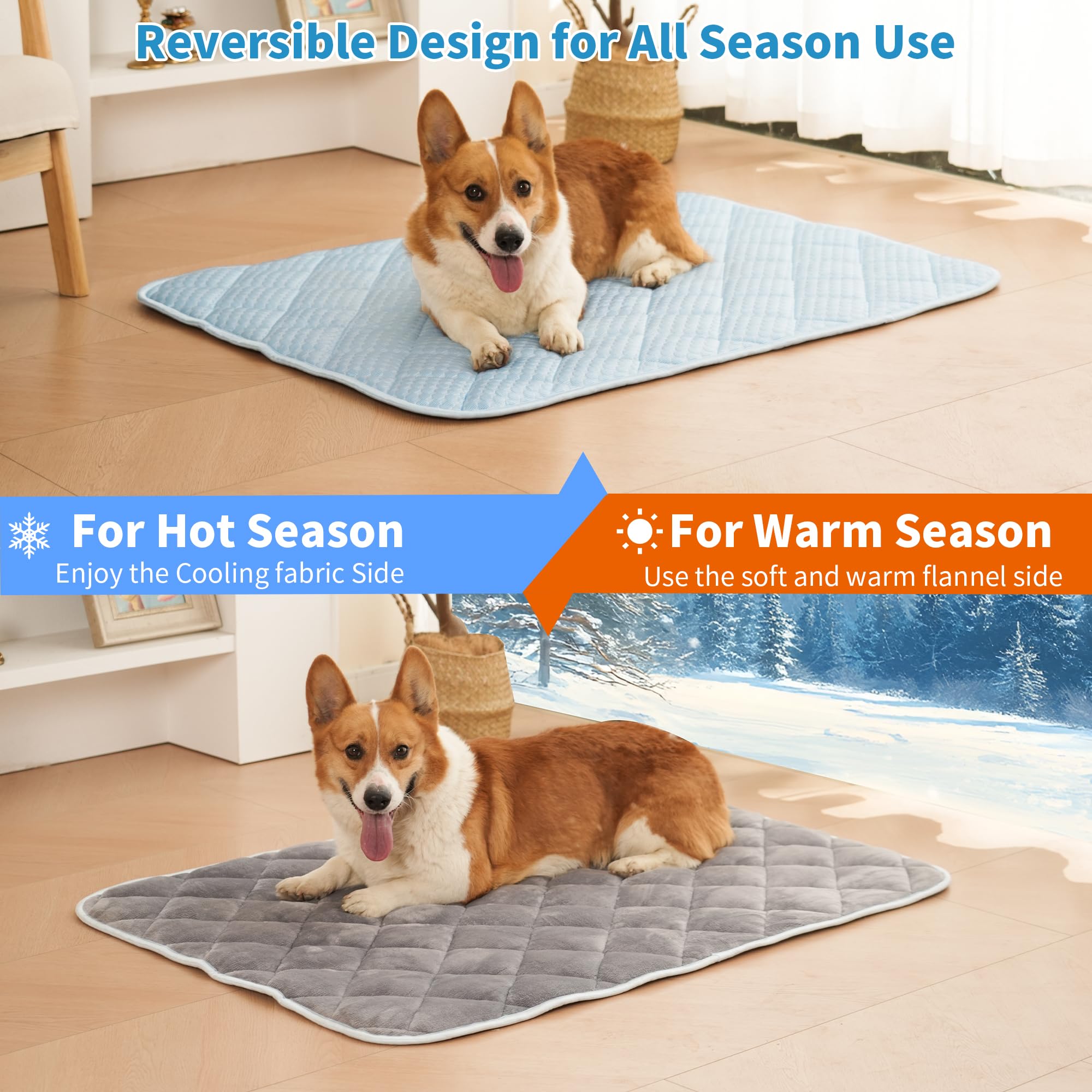 Petvolve cooling mat folded for easy travel and portability.