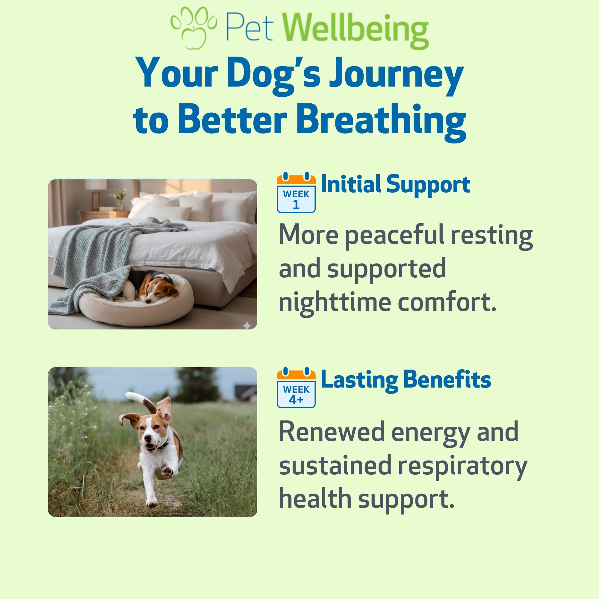Pet Wellbeing Respir-Gold label back with NASC certification details.