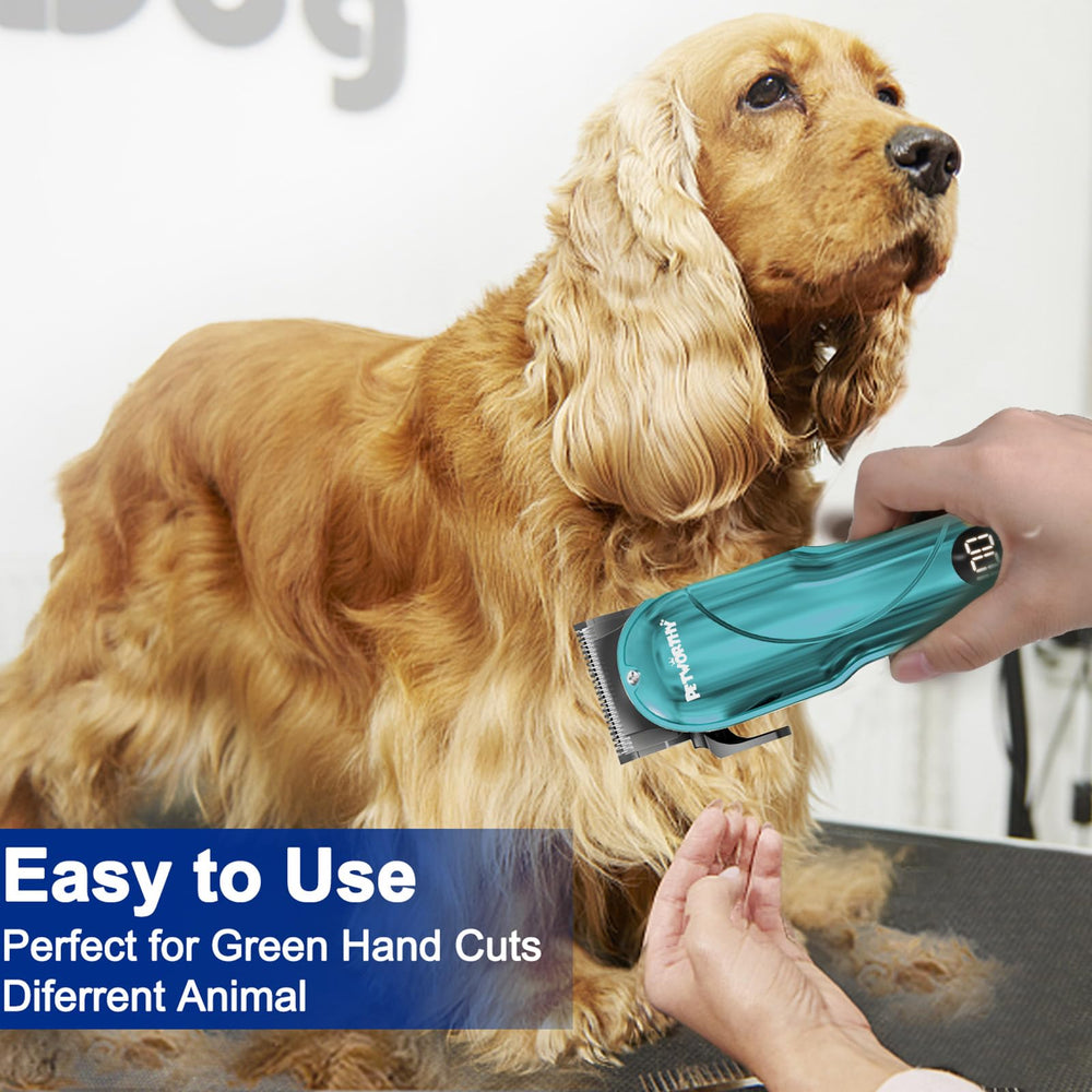Petworthy Quiet Dog Clippers charging dock with status indicator